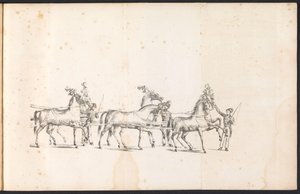 Attelage du premier char de parade dans le cortège pour Saint Rombaut, 1825 - Frans Vervloet