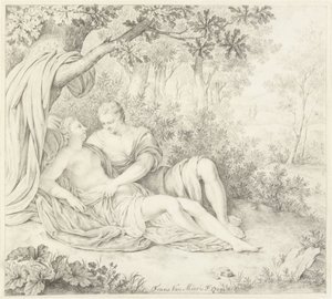 Couple amoureux sous un arbre - Frans van Mieris (II)
