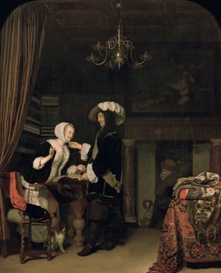 Cavalier dans la boutique, 1660