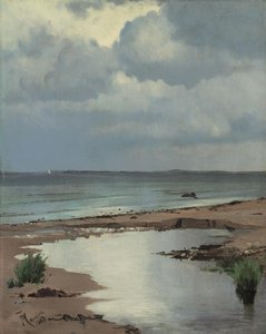 Depuis la plage de Hornbæk