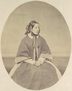 [Jeune femme en robe à pois], années 1850-60 - Franz Antoine