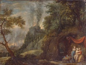 Loth et ses filles, années 1720 - Franz Anton Hartmann