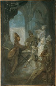 Scène de théâtre (enfants jouant aux soldats ?) - Franz Anton Maulbertsch