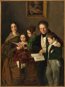 Le compositeur Johann Baptist Gänsbacher 1778-1844 et sa famille, vers 1838 - Franz Anton Stecher