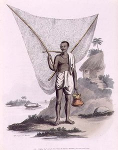 Un pêcheur indien, gravé par Thomas Vivares, publié par Edward Orme