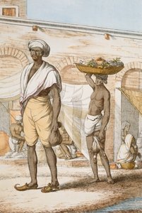 Valet hindou ou acheteur de nourriture, de 