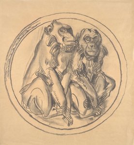 Esquisse pour le relief dans la maison des singes du zoo de Schönbrunn - Franz Barwig d. Ä.