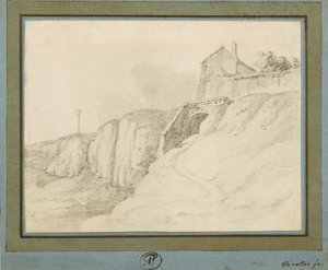 Maison au-dessus des falaises (pont) - Franz Edmund Weirotter