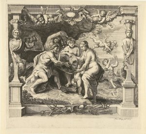 Thétis reçoit des armes de Vulcain pour Achille - Franz Ertinger