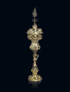 Coupe et couvercle partiellement dorés, 1609-29 - Franz Fischer