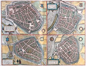 Arnhem et Venlo, Pays-Bas - Geldern, Allemagne et Roermonde, Pays-Bas - Franz Hogenberg