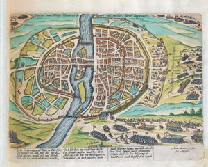 Le roi Henri de Navarre assiégeant Paris, août 1590 - Franz Hogenberg