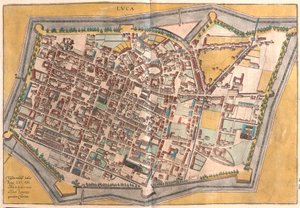 Lucques, Italie (gravure) - Franz Hogenberg