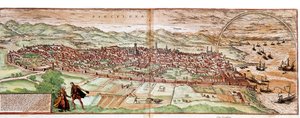 Carte de Barcelone - Espagne (gravure)