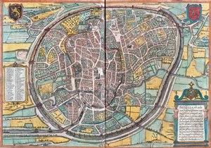 Carte de Bruxelles (Bruxella), Belgique (eau-forte) - Franz Hogenberg