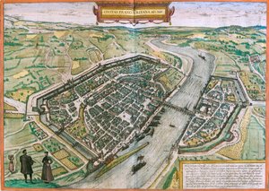 Carte de Francfort, Allemagne - Franz Hogenberg