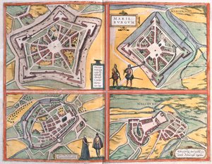 Philippeville, Mariembourg, Chimay et Walcourt, Belgique (gravure) - Franz Hogenberg