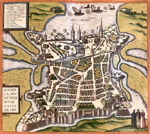 Plan de La Rochelle, France - Franz Hogenberg