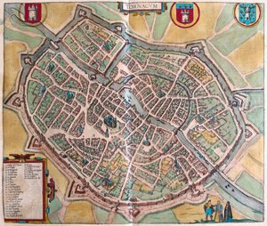 Tournai, Belgique (gravure) - Franz Hogenberg