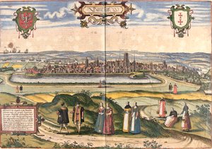 Vue de Dantzig (Gedanum) (actuelle Gdansk), Pologne - Franz Hogenberg