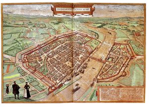 Vue de Francfort-sur-le-Main, Allemagne (gravure) - Franz Hogenberg