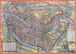 Vue de Lyon (Lugdunum), France - Franz Hogenberg