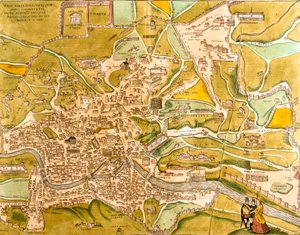 Vue de Rome, Italie - Franz Hogenberg