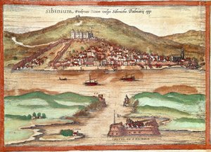 Vue de Sibenik - Franz Hogenberg