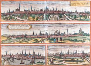 Vues de Brunswick, Lunebourg, Brême et Oldenbourg, Allemagne - Franz Hogenberg