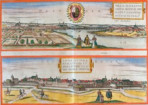 Vues de Dresde et Leipzig, Allemagne - Franz Hogenberg