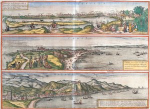 Vues de Séville, Cadix et Malaga, Espagne (eau-forte) - Franz Hogenberg