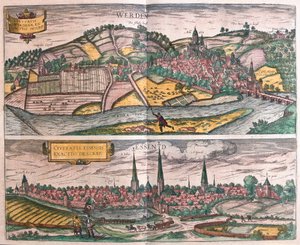 Werden et Essen, Allemagne (gravure)