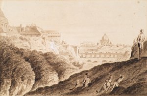 Le Hofburg avec fossé, porte du château et pont - Franz Jaschke