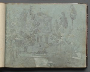 Album avec des vues de Rome et des environs, études de paysage, page 05a : "Saint Isidoro"