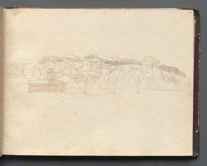 Album avec vues de Rome et des environs, études de paysage, page 30a : Vue panoramique de Rome - Franz Johann Heinrich Nadorp