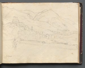 Album avec des vues de Rome et des environs, études de paysage, page 42a : Paysage romain - Franz Johann Heinrich Nadorp