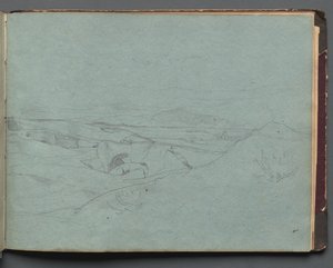 Album avec vues de Rome et des environs, études de paysages, page 52a : Paysage romain - Franz Johann Heinrich Nadorp