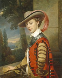 Portrait du prince Nikolaï Saltykov en costume de fantaisie - Franz Krüger