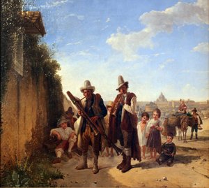 French : Pifferari romain Roman Pifferari - Franz Ludwig Catel