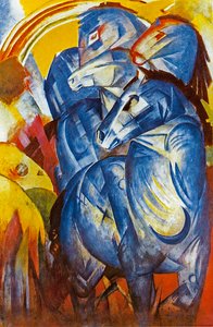 Une tour de chevaux bleus, 1913