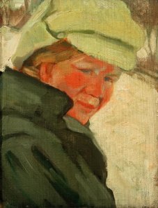 Portrait de Maria Franck avec un bonnet blanc