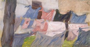 Linge flottant au vent