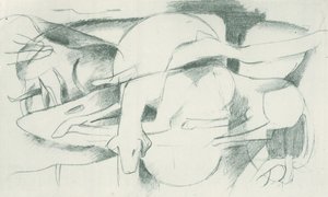 Franz Marc - Carnet de croquis pris sur le vif - Feuille 04