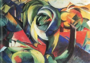 Allemand : Der Mandrill Le mandrill - Franz Marc
