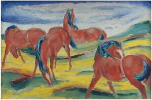 Chevaux en pâturage III, 1910 - Franz Marc