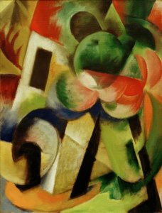 Petite composition II (Maison avec arbres)