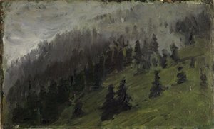 Brouillard parmi les sapins - Franz Marc