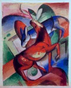 Cheval et âne - Franz Marc
