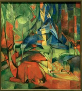 Cerfs dans la forêt II - Franz Marc