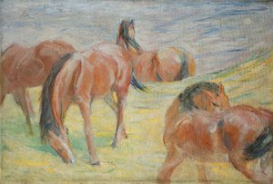 Chevaux paissant I - Franz Marc